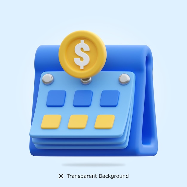 PSD psd payment schedule 3d icon