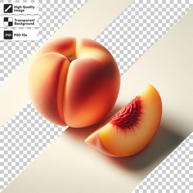 Psd peaches and apricots on transparent background