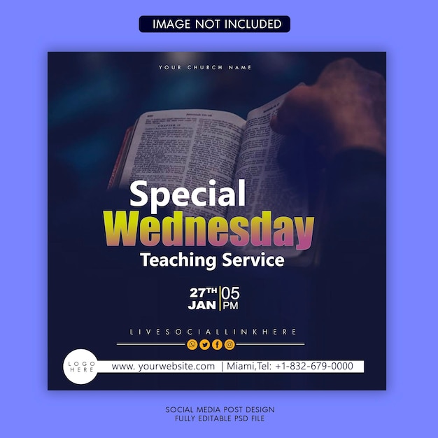 Psd pecial wednesday teaching service