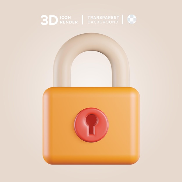 Psd pedlock 3d-illustratie