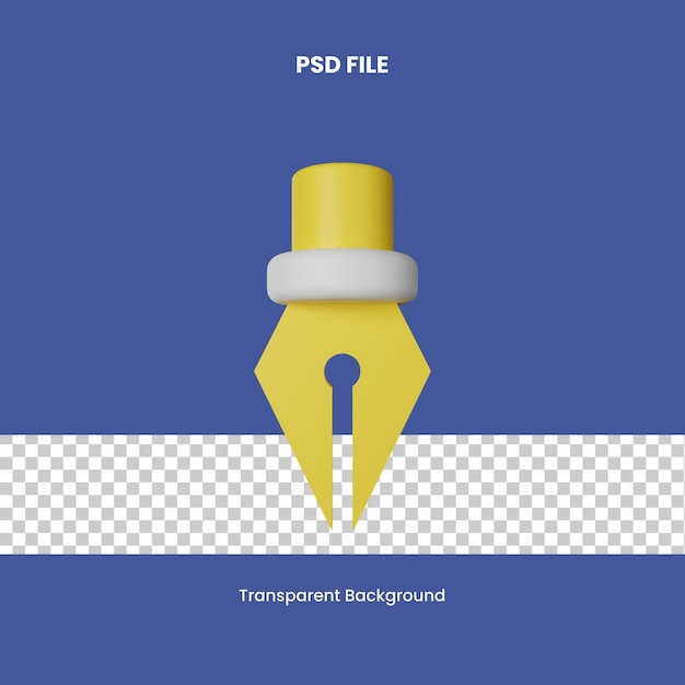 PSD psd pen tool 3d icon illustration