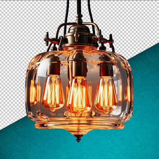 Psd pendant lights on transparent background