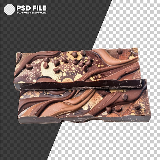 PSD psd barretta di cioccolato perfettamente segmentata