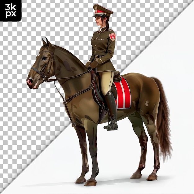 PSD psd a person on a horse isolated on a transparent background