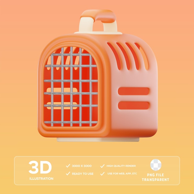 PSD Pet Cargo 3D Illustration
