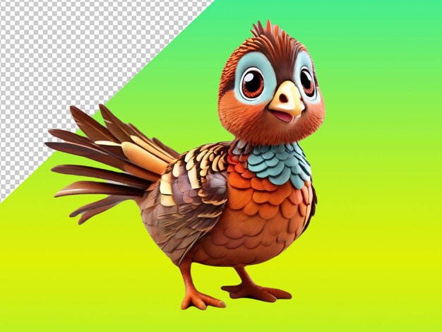 PSD psd of a pheasant on transparent background