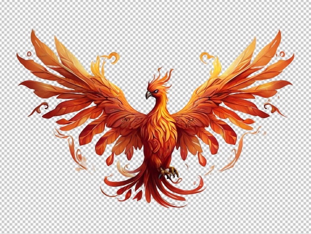 PSD psd of a phoenix on transparent background