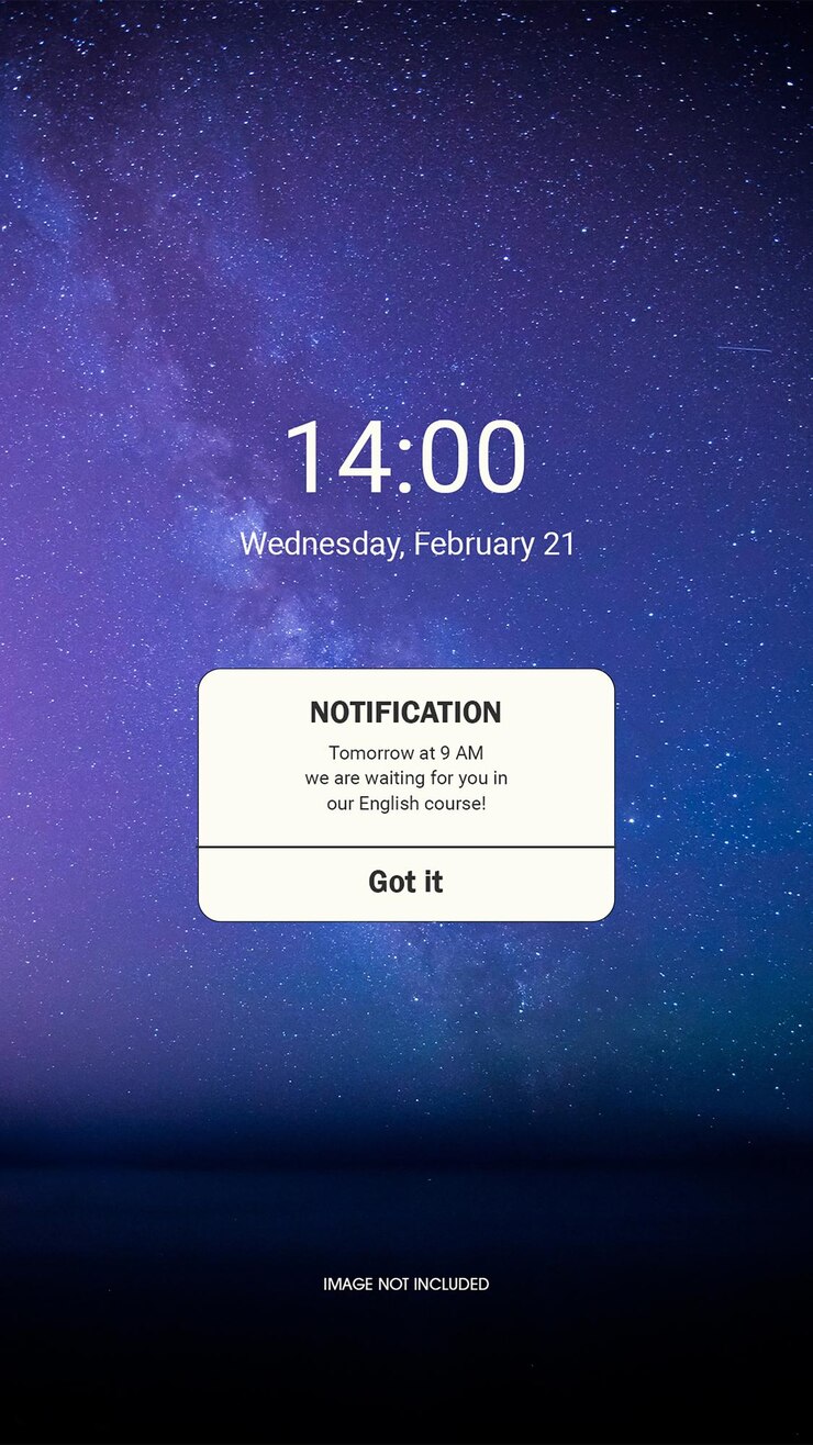 PSD psd phone notification reminder design for social media and instagram story template