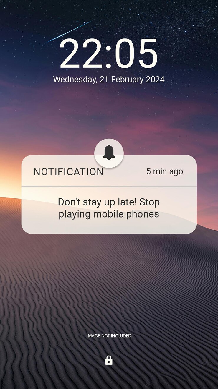 PSD psd phone notification reminder design for social media and instagram story template