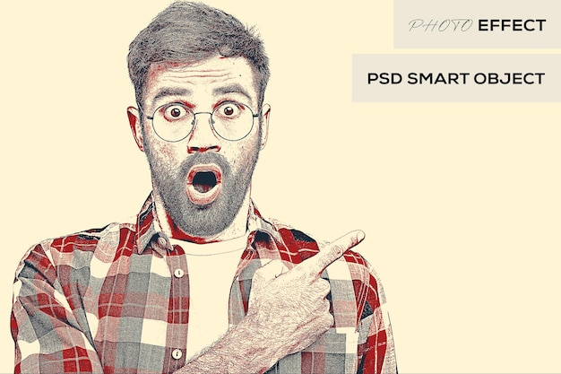 PSD psd photo smart object effect mockup