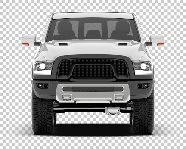 PSD psd pick-up truck mockup geïsoleerd op transparante achtergrond 3d rendering illustratie