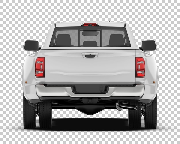 Psd pickup truck mockup isolated on transparent background 3d rendering illustration