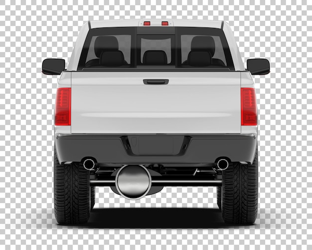 PSD psd pickup truck mockup isolated on transparent background 3d rendering illustration