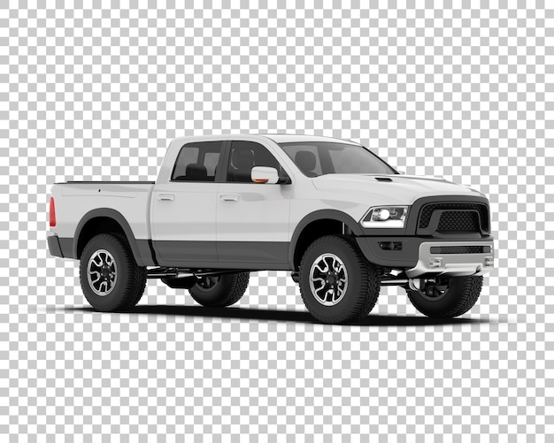 PSD psd pickup truck mockup isolated on transparent background 3d rendering illustration