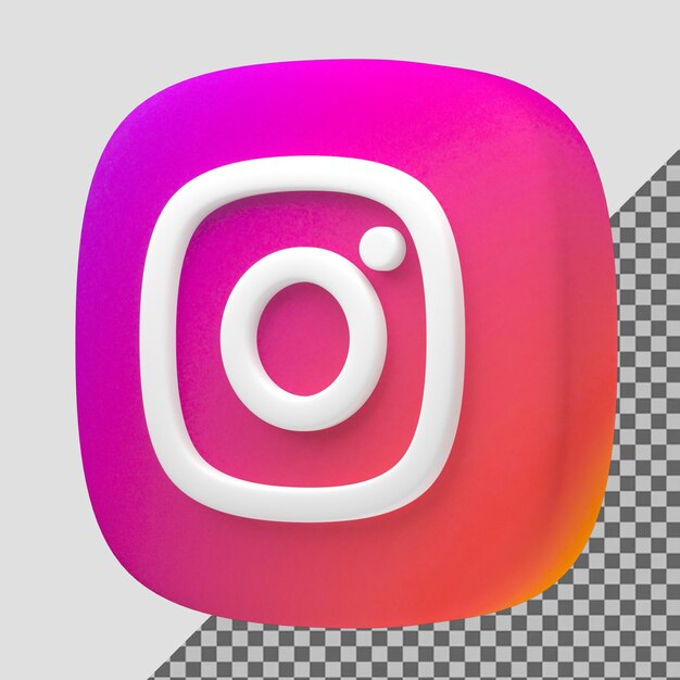 PSD psd-pictogram instagram sociale media 3d