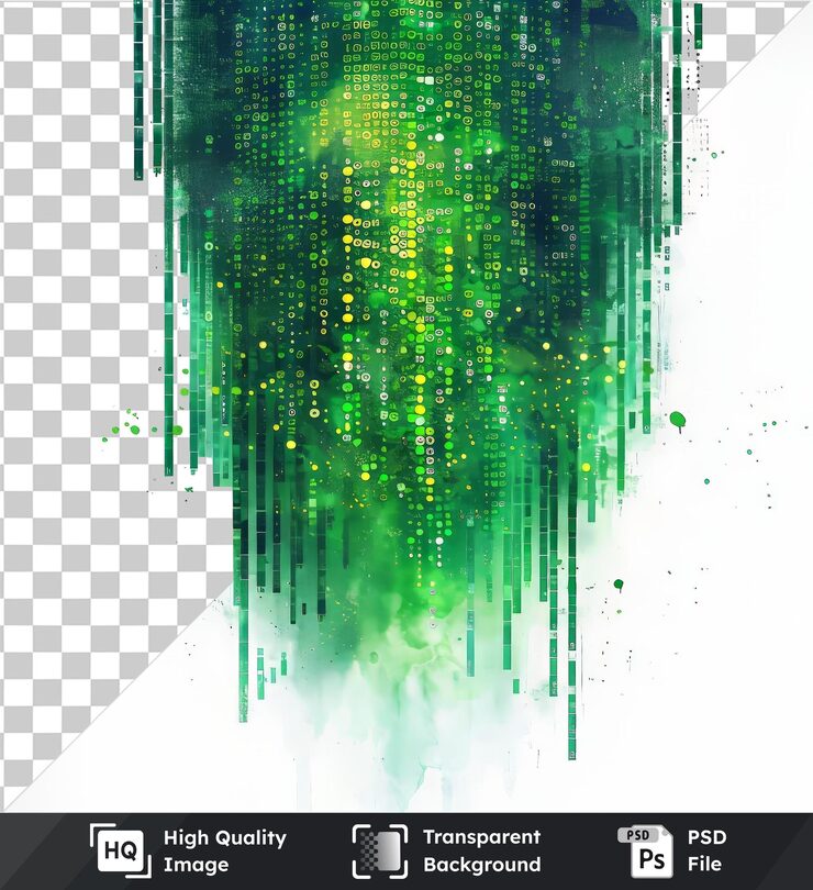 PSD psd picture abstract digital code vector symbol matrix green digital a computer generated a computer generated a computer generated a computer generated a computer generated