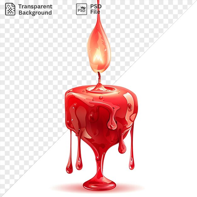 PSD psd picture abstract wax drips vector symbol candle red candle on a red base with a red vase in the background