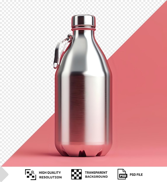 PSD modello di contenitore di latte in alluminio su uno sfondo rosa
