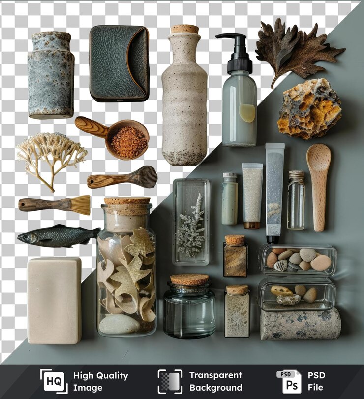 PSD psd picture aquarium care set featuring a variety of fish including a black fish a gray fish and a black and gray fish displayed on a blue and white wall the set includes