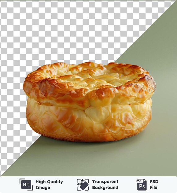 PSD psd picture cheese souffle on a green background