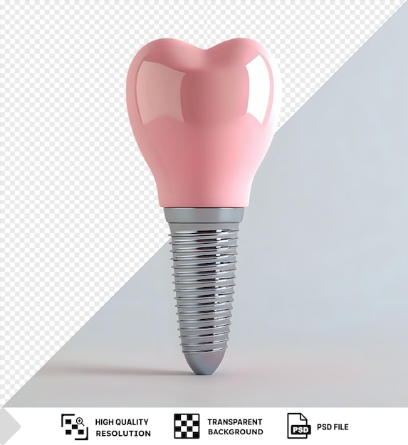 Psd picture dental implant mockup in a lightbulb png