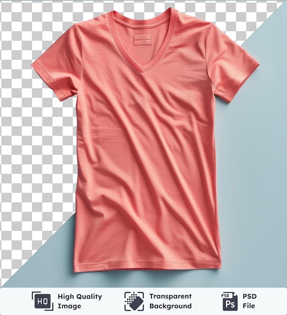 PSD psd picture front view capture a premium t shirt peach technical materials fabric label