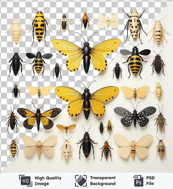 PSD psd 그림 현실적인 사진 법의학 곤충학자의 곤충 표본