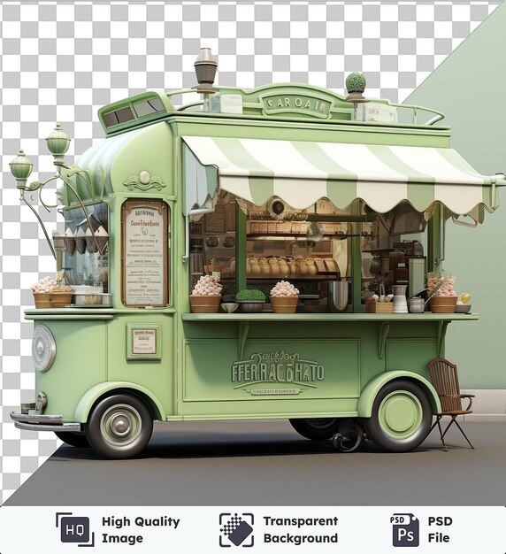 Immagine psd fotografica realistica venditore di gelati