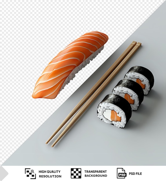 Psd picture sushi roll and nigiri set mockup top view