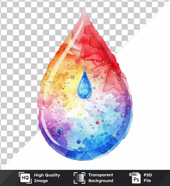 PSD psd picture watercolor droplets vector symbol raindrop blend on a isolated background