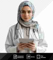 PSD psd picture young female doctor with a tablet in a rehabilitation center png