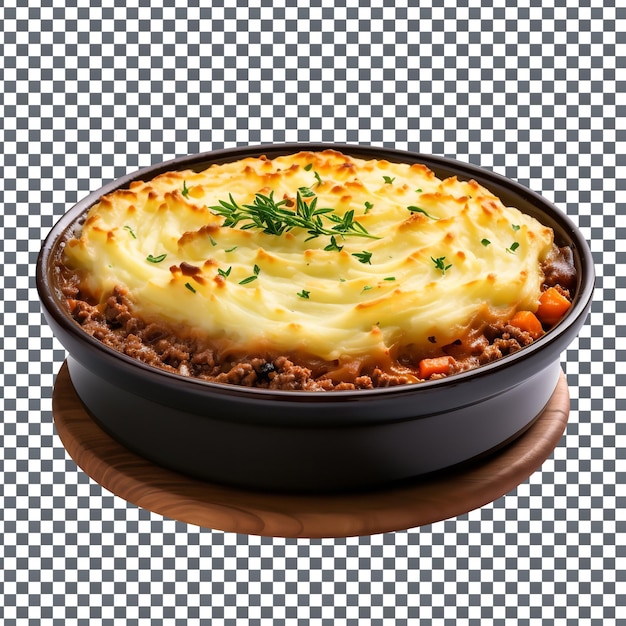 PSD psd pie cottage pie isolated on transparent background