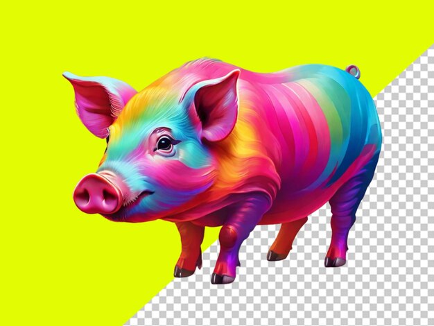 PSD psd of a pig on transparent background