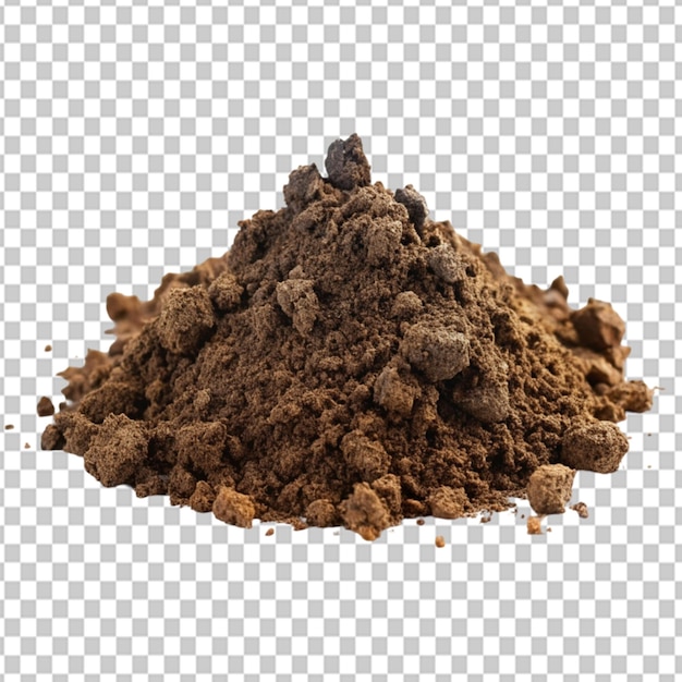 PSD psd of a pile of soil dirt heap graphic design element on transparent background