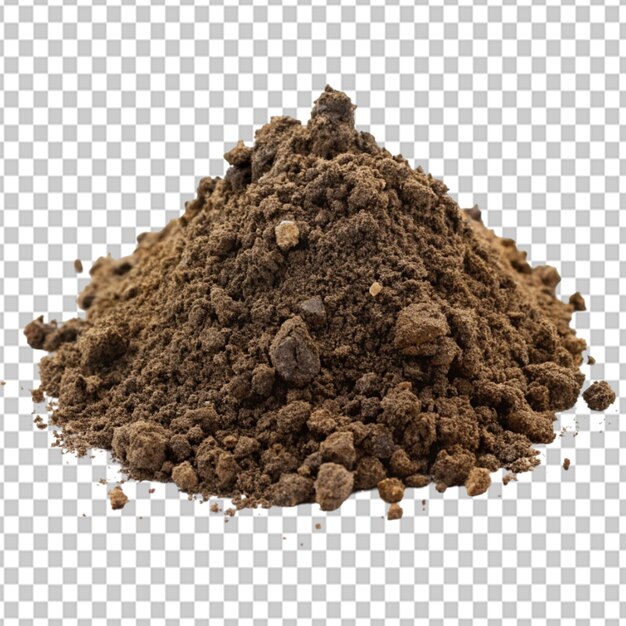 PSD psd of a pile of soil dirt heap graphic design element on transparent background