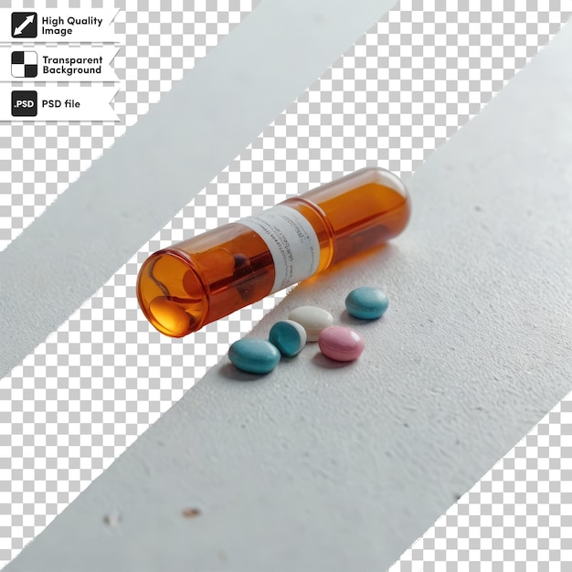 PSD psd таблетки и капсулы на прозрачном фоне с редактируемым слоем маски
