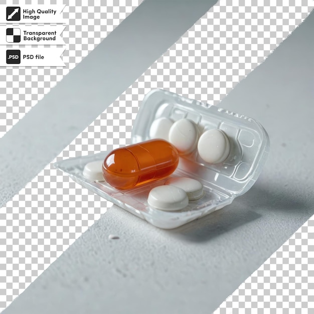 PSD psd таблетки и капсулы на прозрачном фоне с редактируемым слоем маски