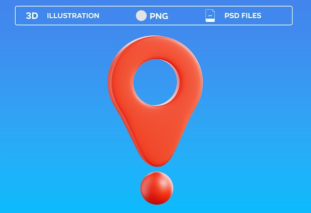 PSD Pin Location 3D Illustration