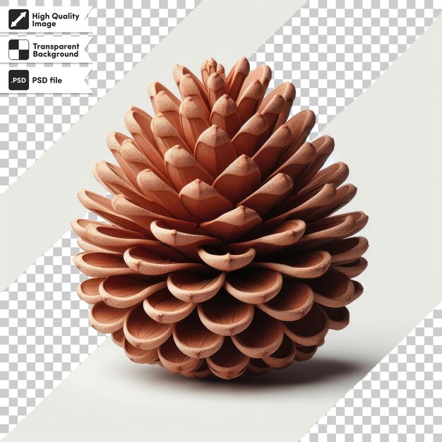 PSD psd pine cone on transparent background with editable mask layer