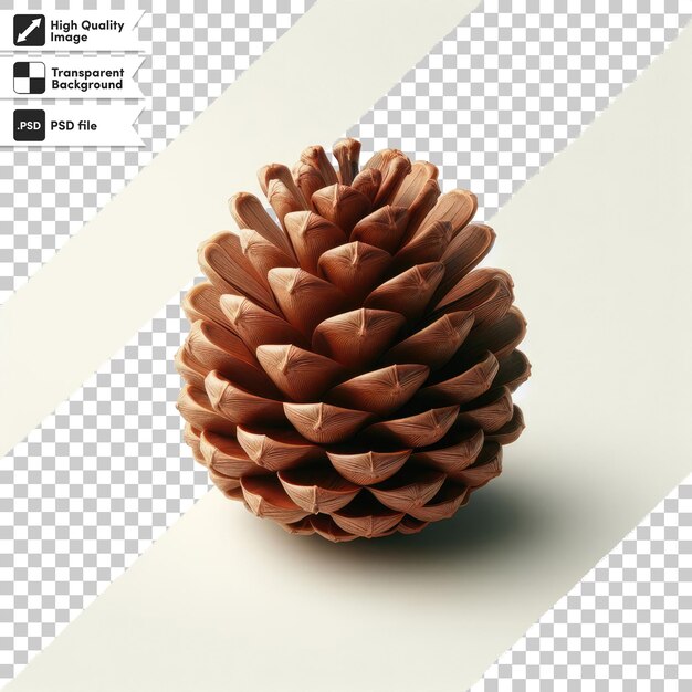 Psd pine cone on transparent background with editable mask layer