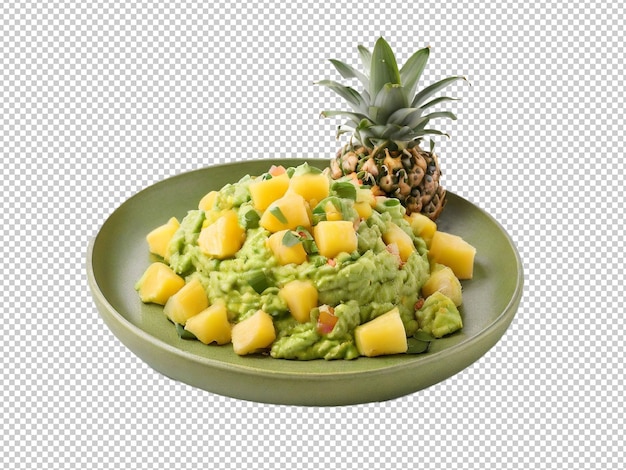 Psd pineapple guacamole png su sfondo trasparente