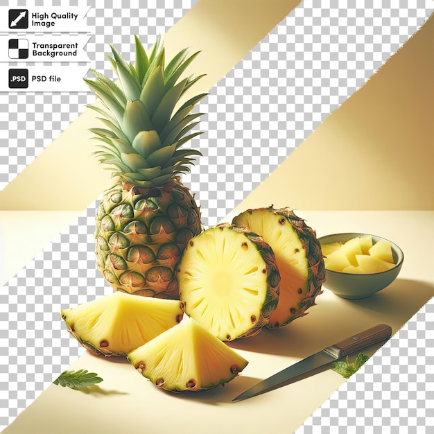 PSD psd pineapple on transparent background