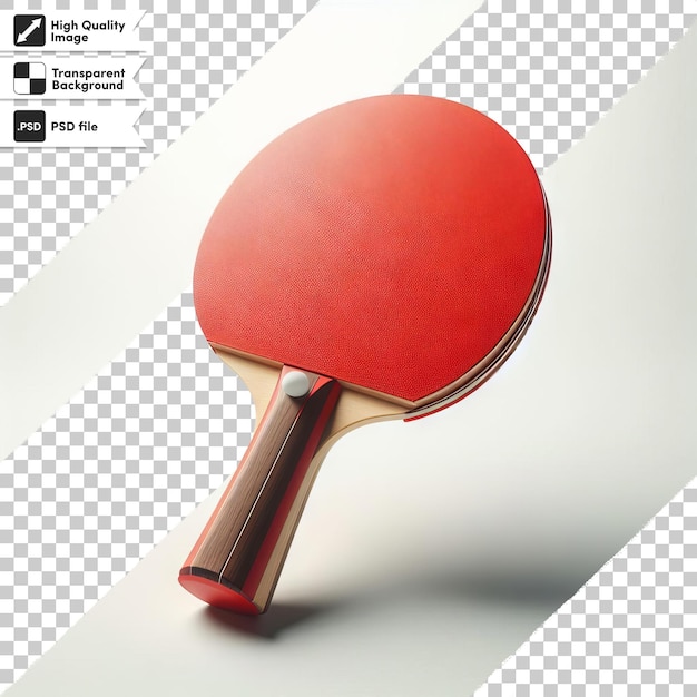 PSD ping pong tennis racket on transparent background with editable mask layer