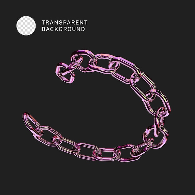 PSD psd pink chain abstract graphic 3d rendering