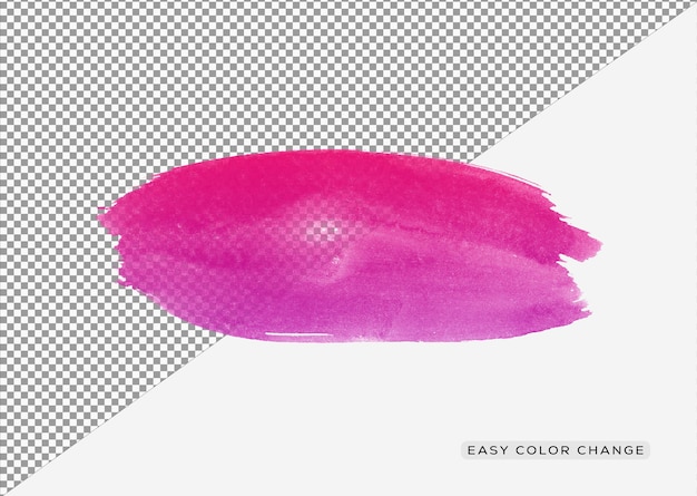 PSD psd pink color brush stroke on transparent background