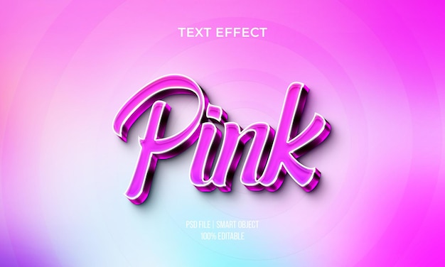 Psd pink editable premium psd text effect