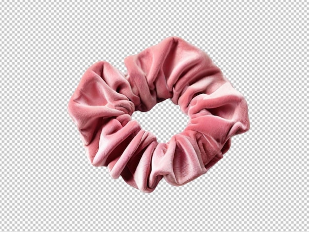 PSD psd of a pink velvet scrunchie