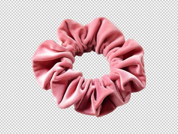 PSD psd of a pink velvet scrunchie