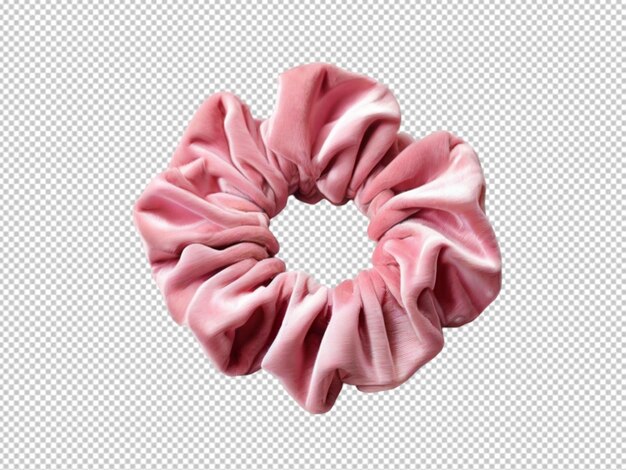 PSD psd of a pink velvet scrunchie