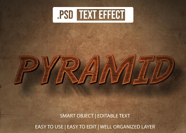 PSD piramide tekst stijl effect